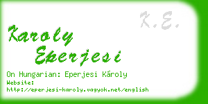 karoly eperjesi business card